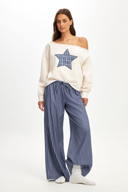 Off The Shoulder Fleece Jumper