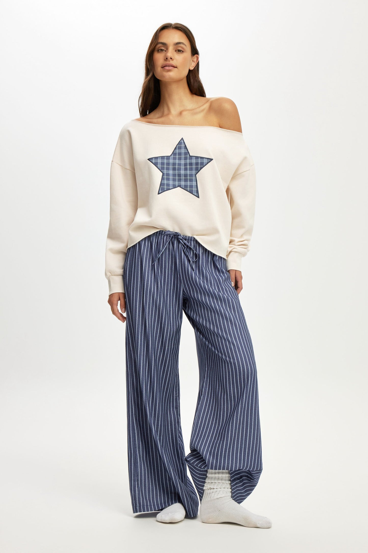 Cloud Soft Flannel Wide Leg Pant