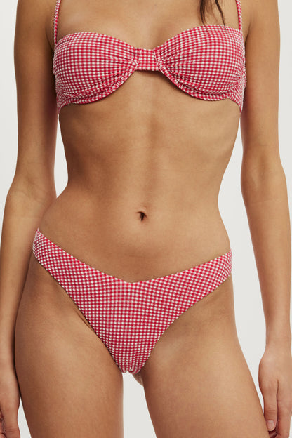 Dip Front High Side Brazilian Bikini Bottom