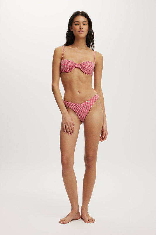 Dip Front High Side Brazilian Bikini Bottom