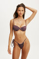 Gathered Thin Strap Balconette Bikini Top