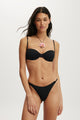 Gathered Thin Strap Balconette Bikini Top