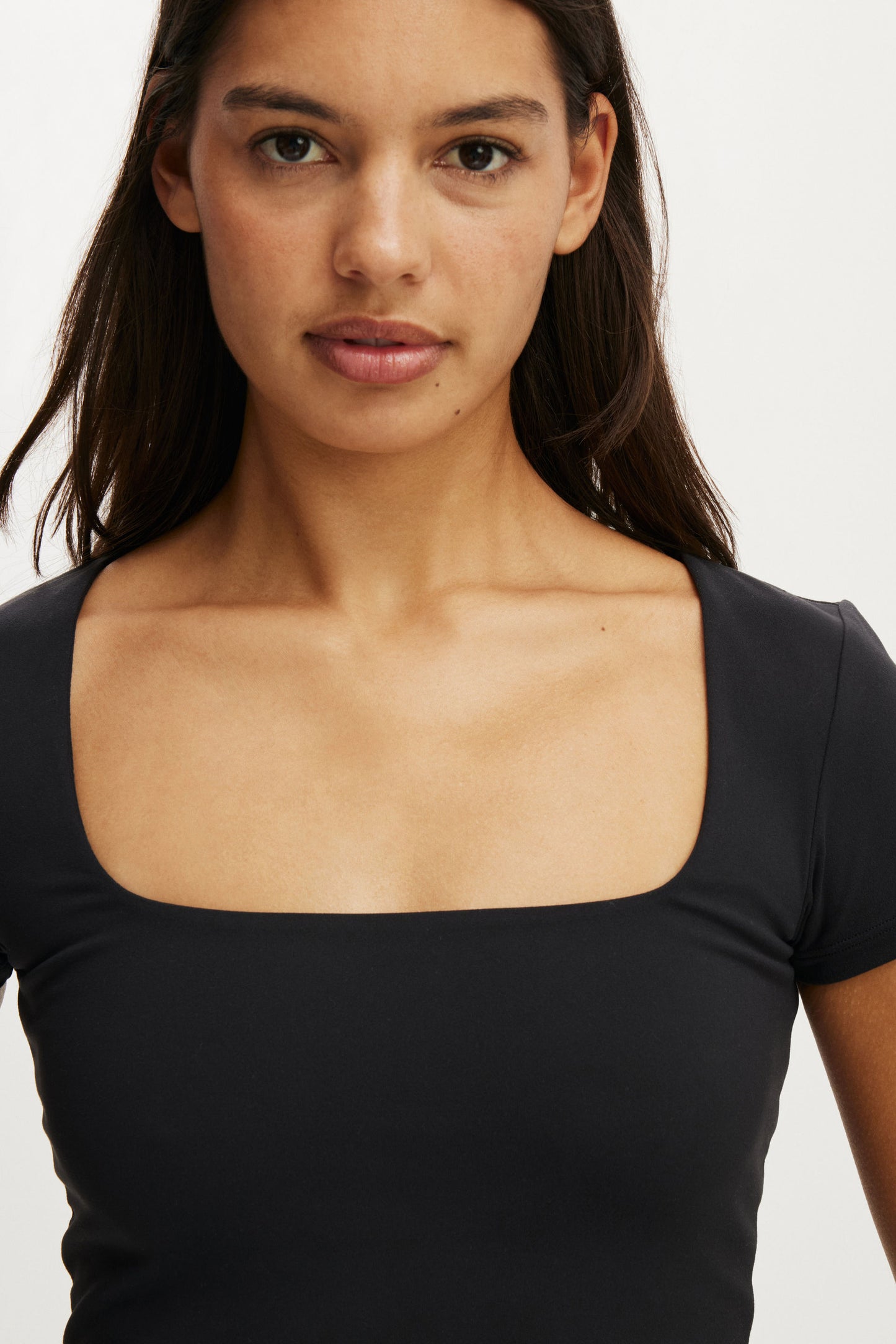 Ultra Soft Square Neck Fitted Tshirt