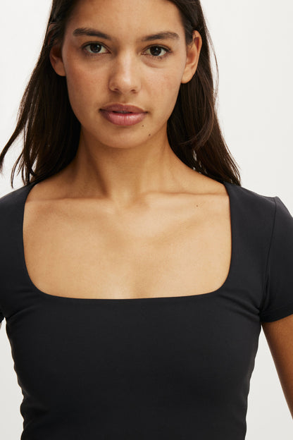 Ultra Soft Square Neck Fitted Tshirt