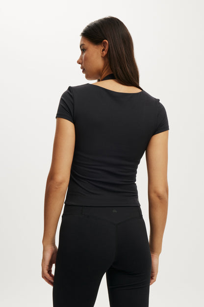 Ultra Soft Square Neck Fitted Tshirt