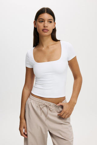 Ultra Soft Square Neck Fitted Tshirt