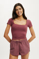 Ultra Soft Square Neck Fitted Tshirt
