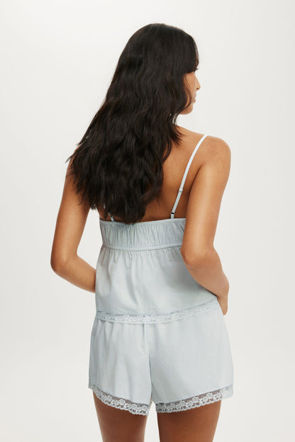 Cotton Soft Lace Trim Short