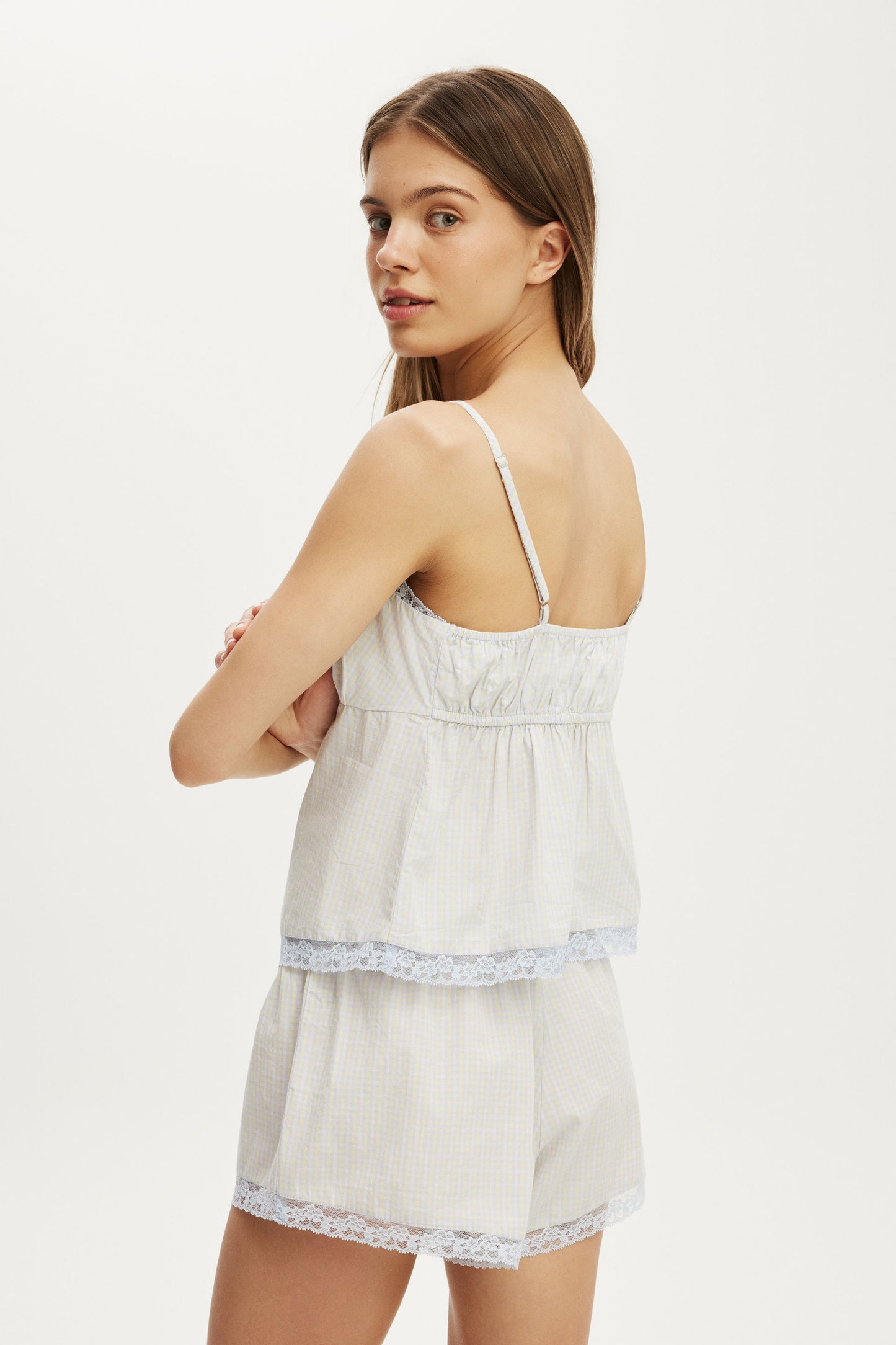Cotton Soft Lace Trim Short
