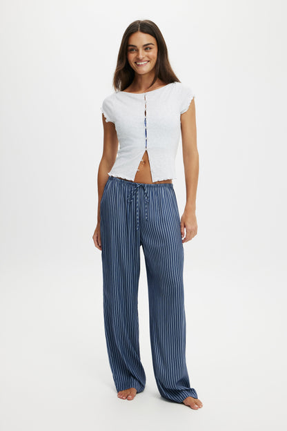 Button Detail Cap Sleeve Top