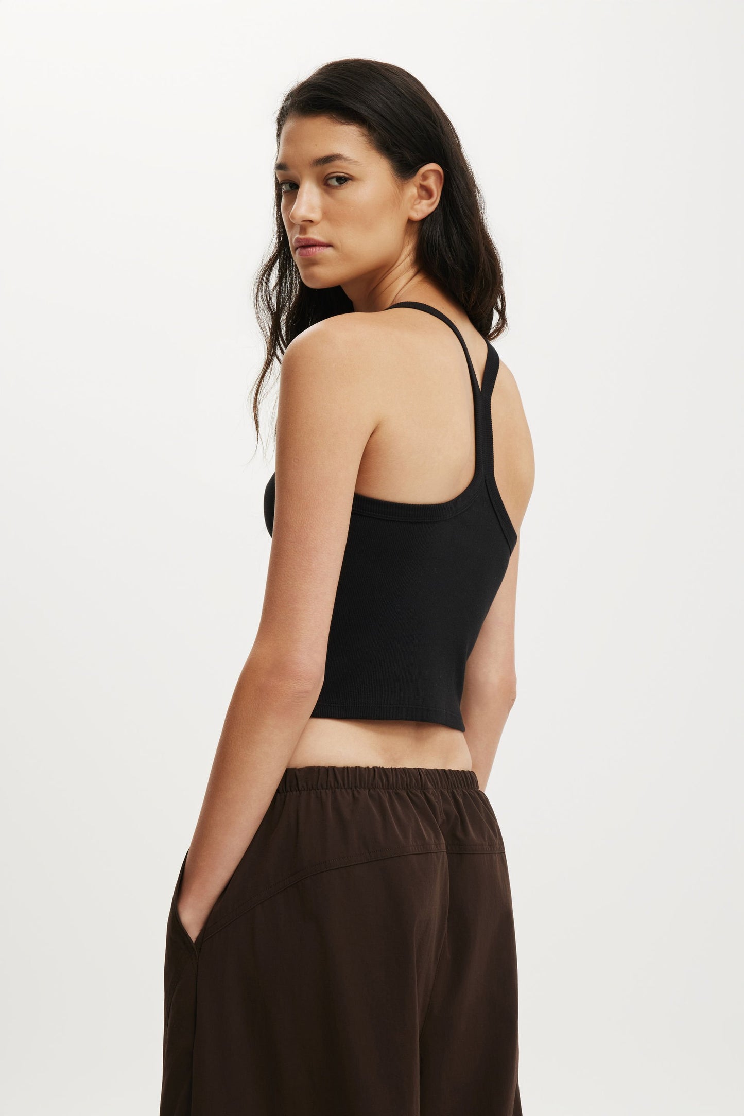 Active Rib T-Bar Cropped Tank