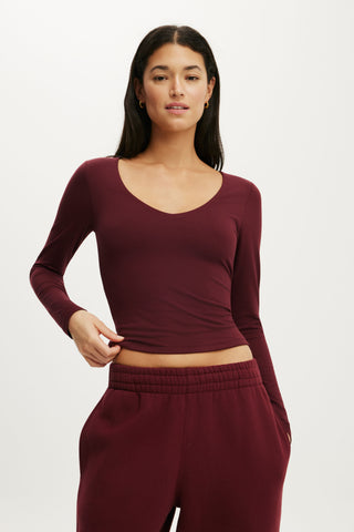 Ultra Soft Scoop Neck Long Sleeve