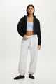 Plush Relaxed Zip Through Hoodie