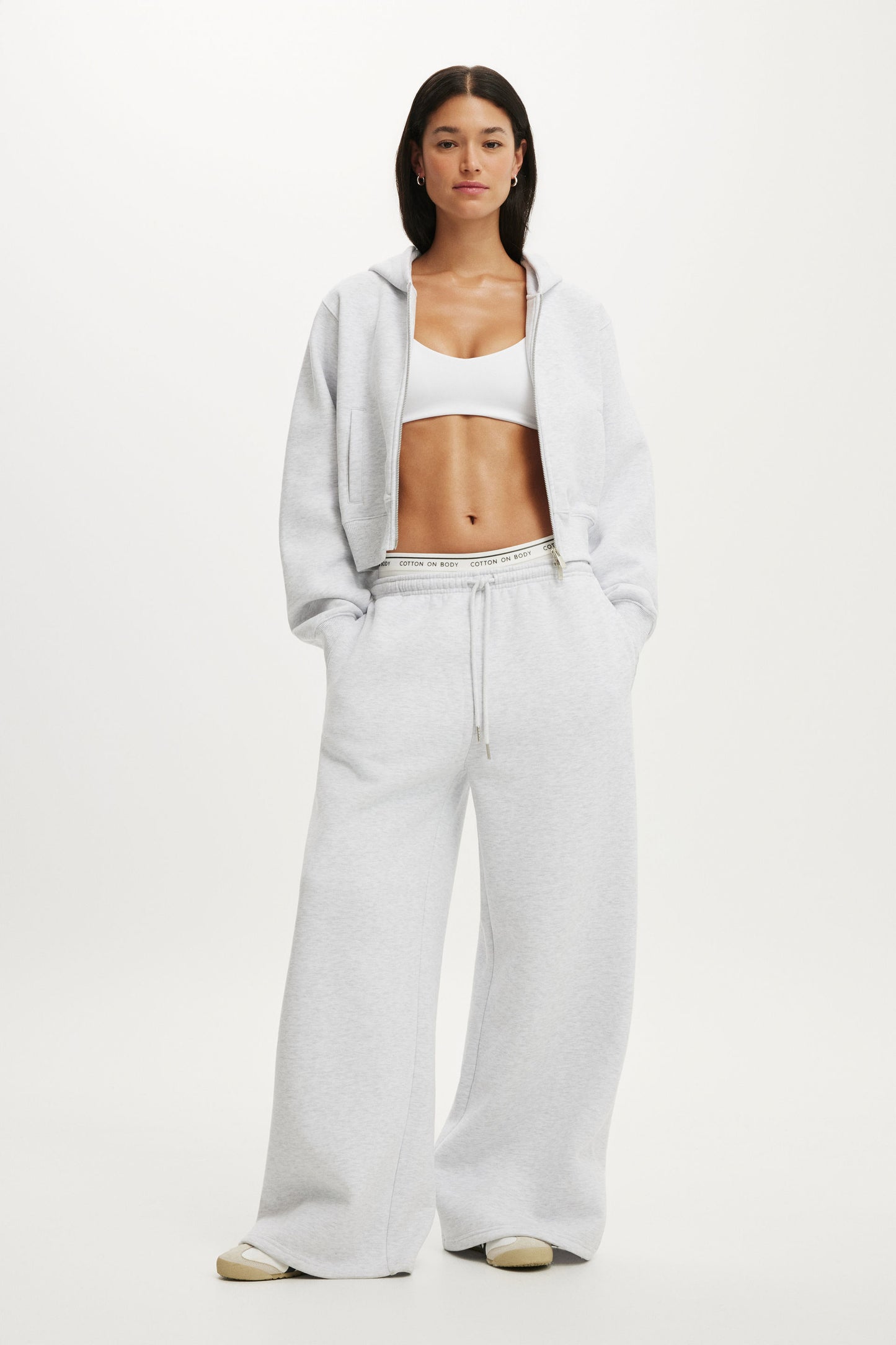 Plush Relaxed Zip Through Hoodie