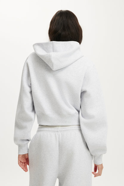Plush Relaxed Zip Through Hoodie