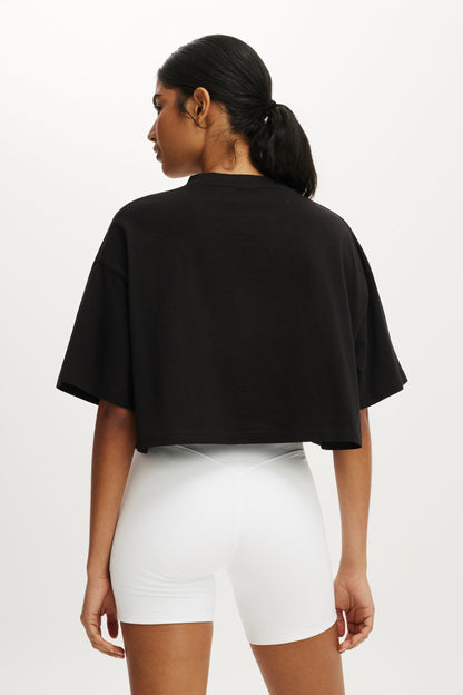 Cropped Graphic Sporty Tee