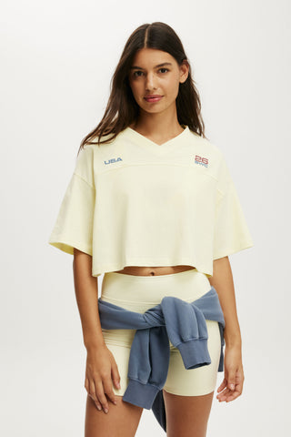 Cropped Graphic Sporty Tee