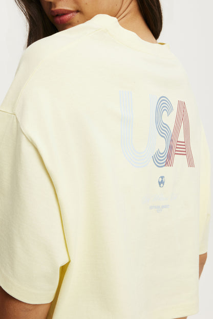 Cropped Graphic Sporty Tee