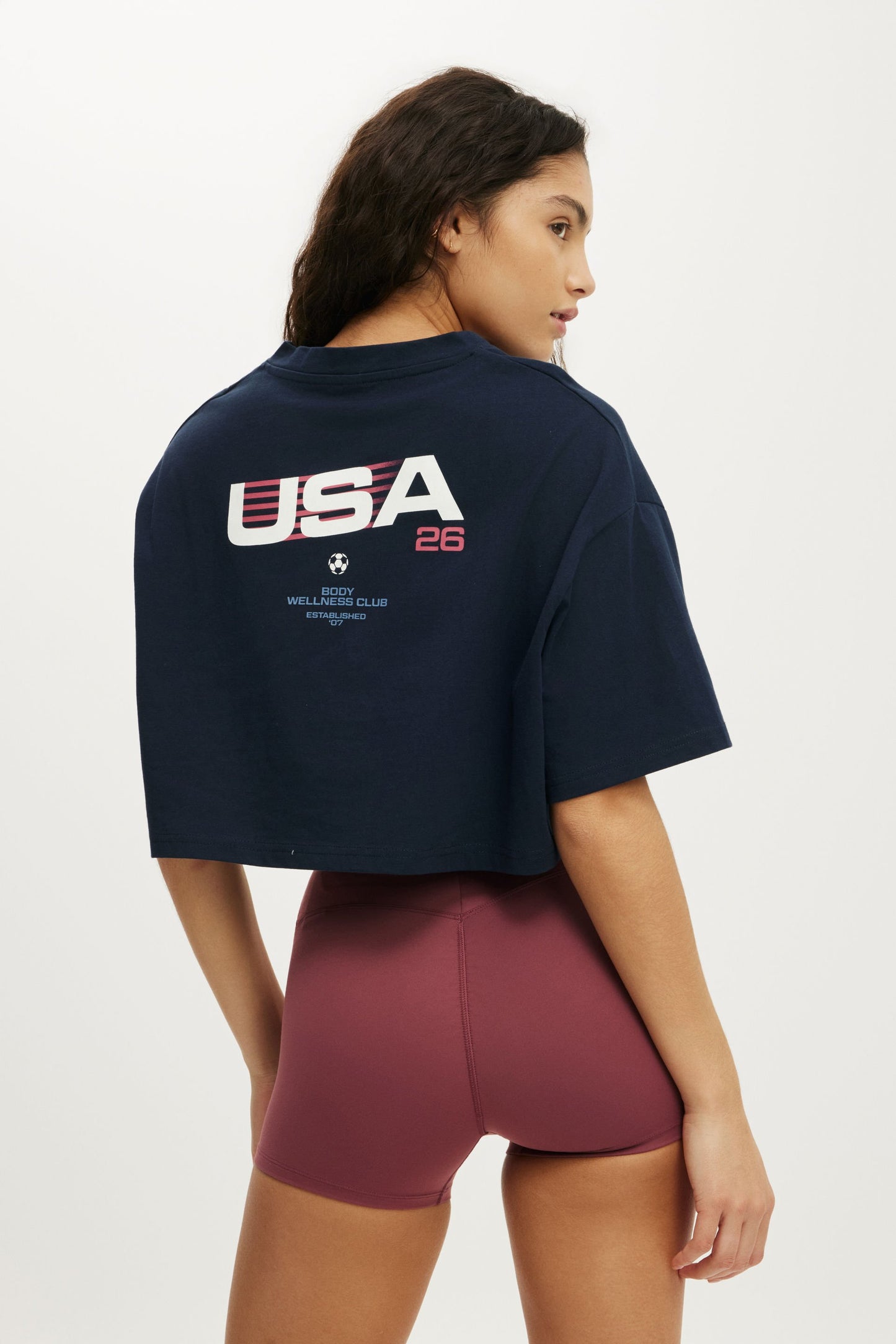 Cropped Graphic Sporty Tee