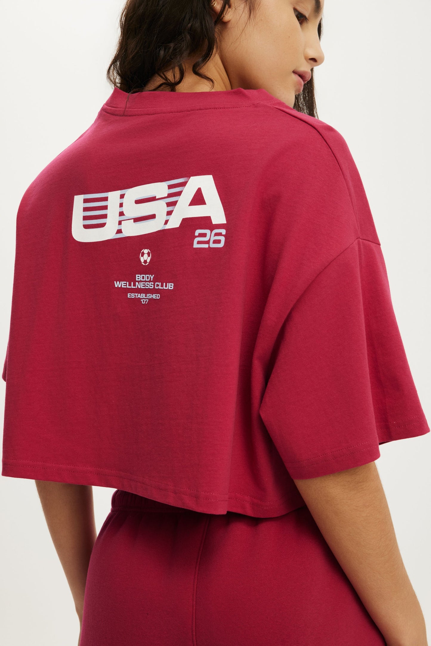 Cropped Graphic Sporty Tee