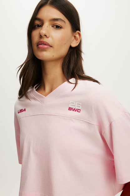 Cropped Graphic Sporty Tee
