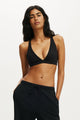 Ultra Soft Deep Plunge Cross Back Crop