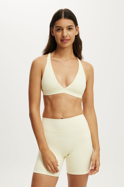 Ultra Soft Deep Plunge Cross Back Crop