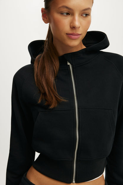 Active Raglan Zip Through Hoodie