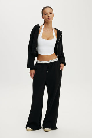 Active Raw Edge Zip Through Hoodie