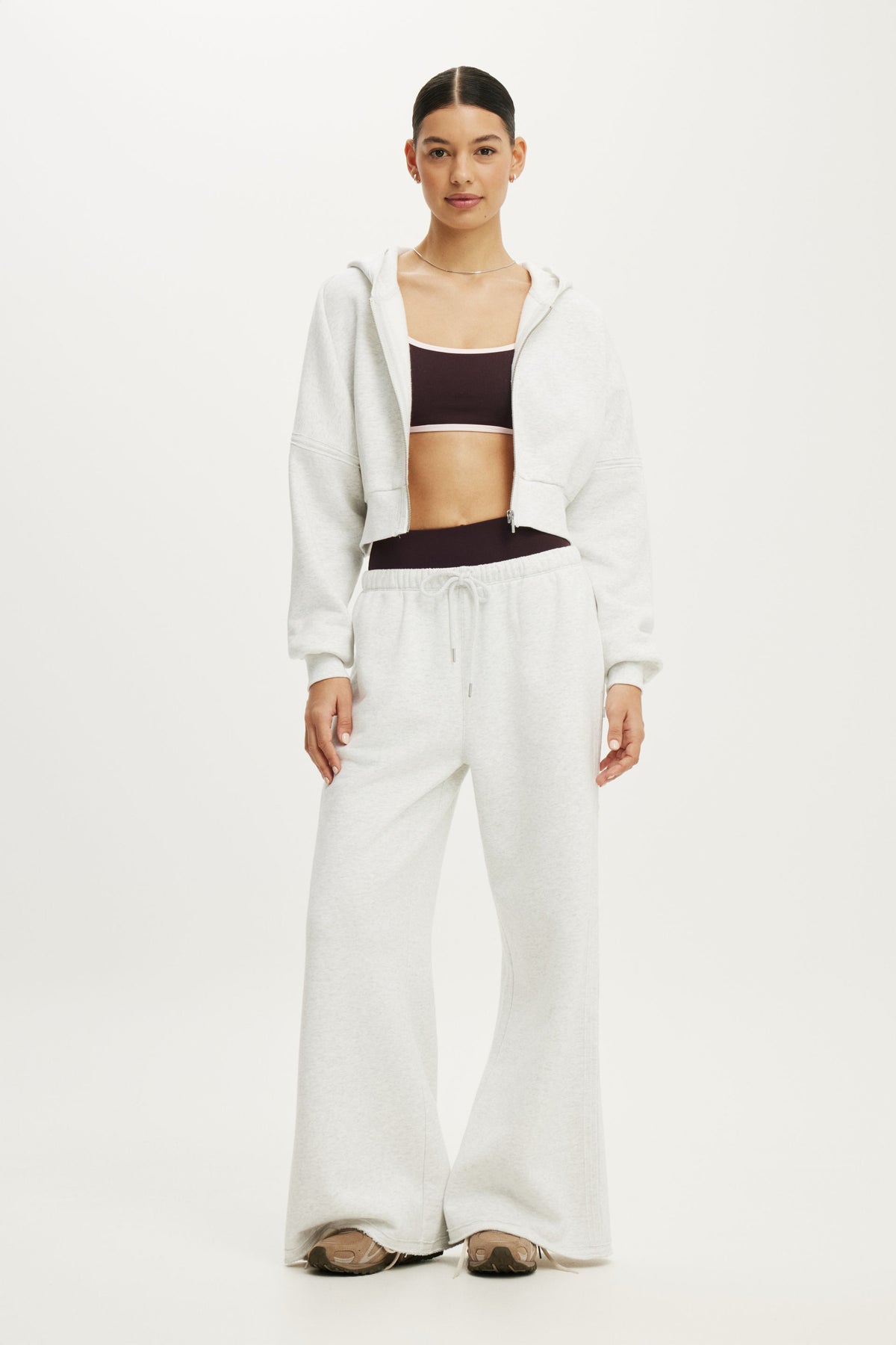 Active Raw Edge Zip Through Hoodie