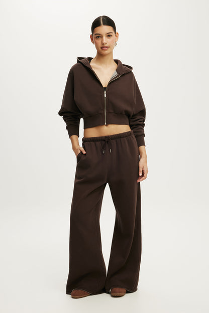 Active Raw Edge Zip Through Hoodie