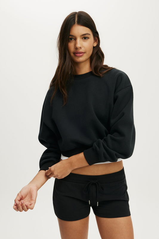 Plush Cropped Crew