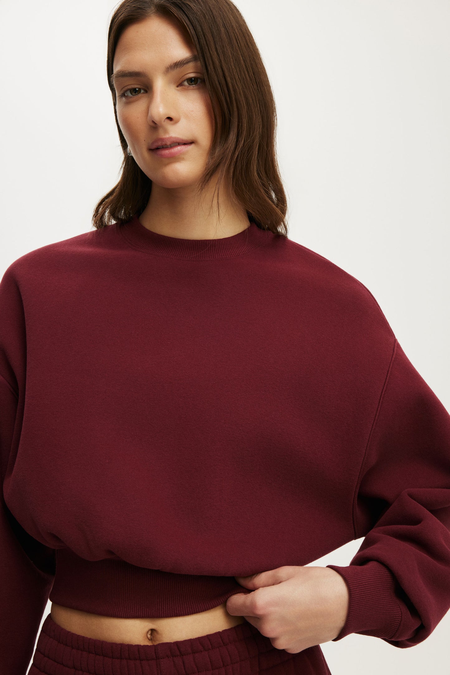 Plush Cropped Crew