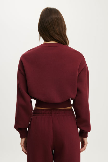 Plush Cropped Crew