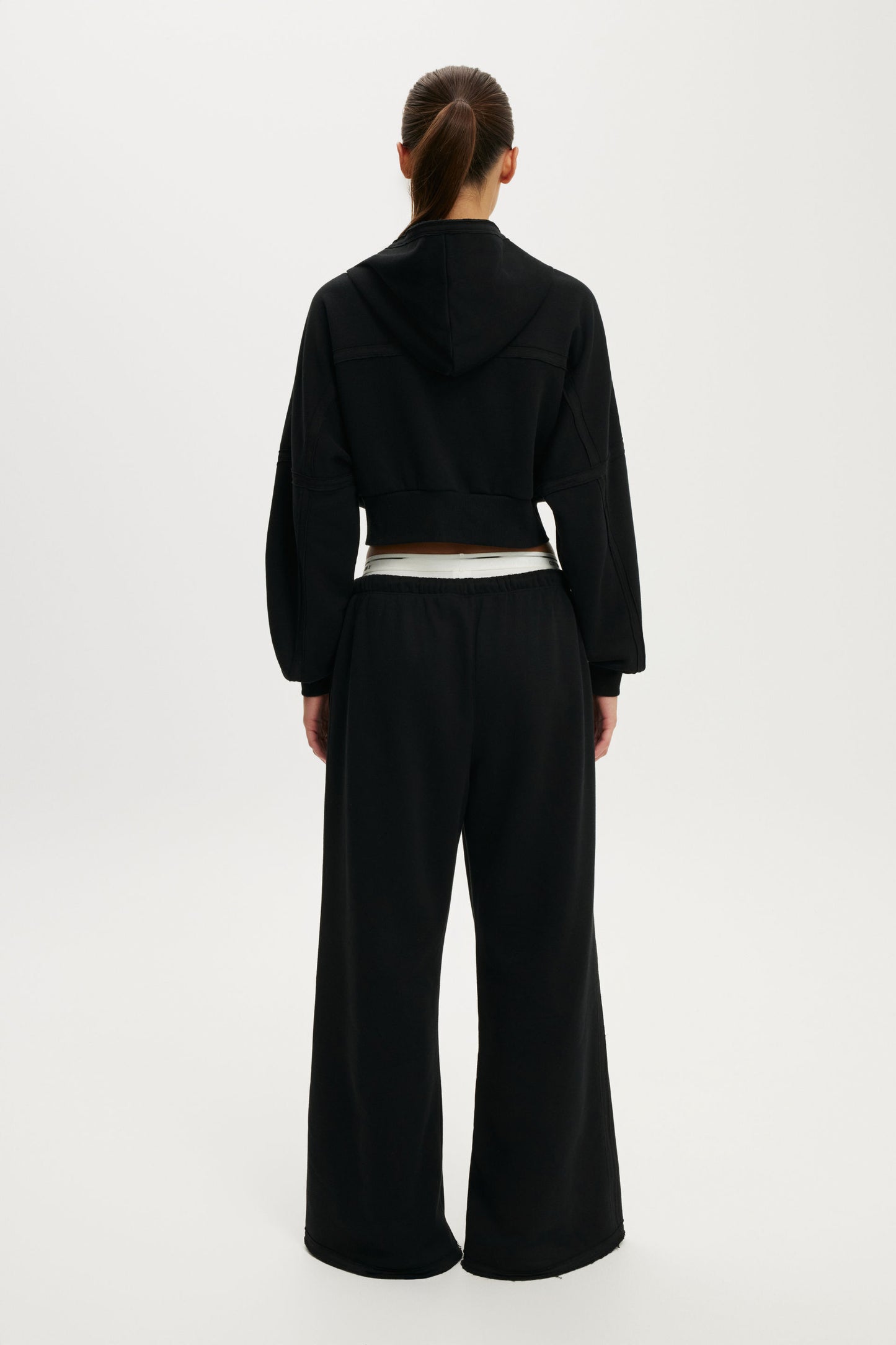Active Raw Edge Wide Leg Sweatpant