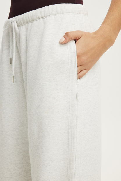 Active Raw Edge Wide Leg Sweatpant