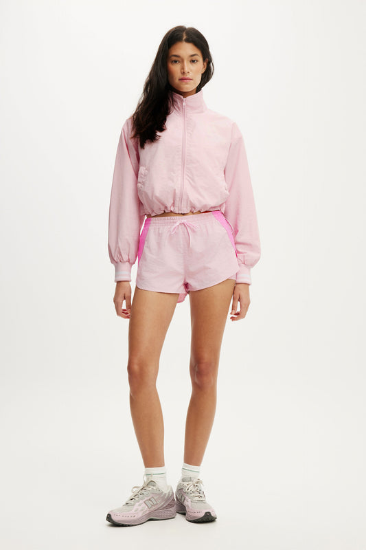 Woven Dolphin Hem Micro Short