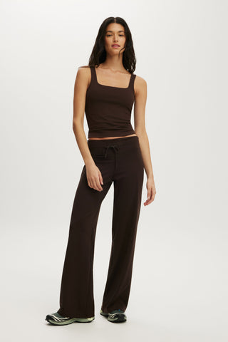 Ultra Soft Tie Front Wide Leg Pant