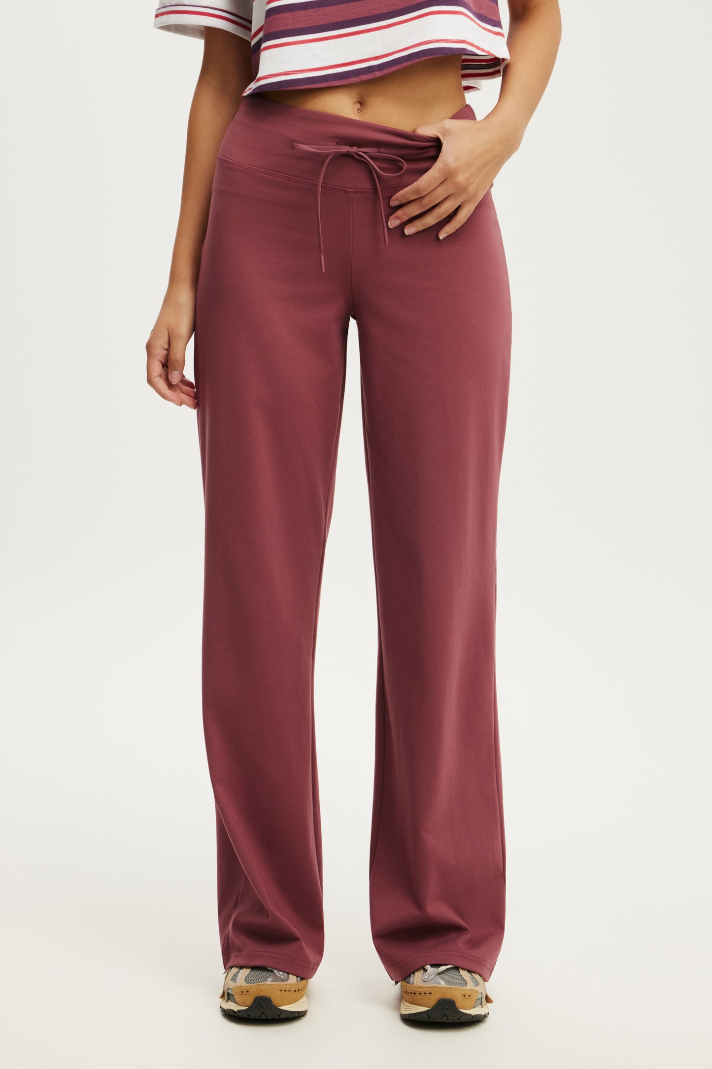Ultra Soft Tie Front Wide Leg Pant