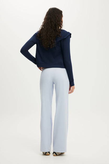 Ultra Soft Tie Front Wide Leg Pant