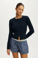 Fluffy Fitted Knit Cardi