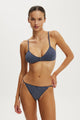 Cotton Pointelle Triangle Padded Bralette