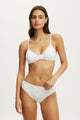 Cotton Pointelle Triangle Padded Bralette