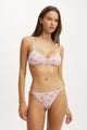 Cotton Pointelle Triangle Padded Bralette