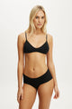 Cotton Pointelle Triangle Padded Bralette