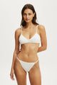 Cotton Pointelle Triangle Padded Bralette