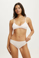 Cotton Pointelle Triangle Padded Bralette