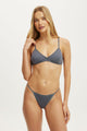 Cotton Pointelle Triangle Padded Bralette