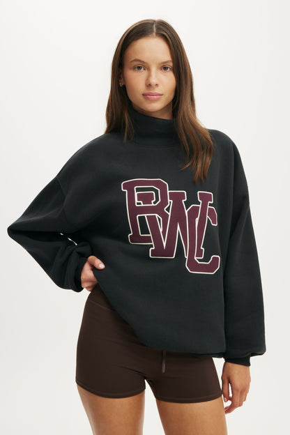 Plush Funnel Neck Sweatshirt