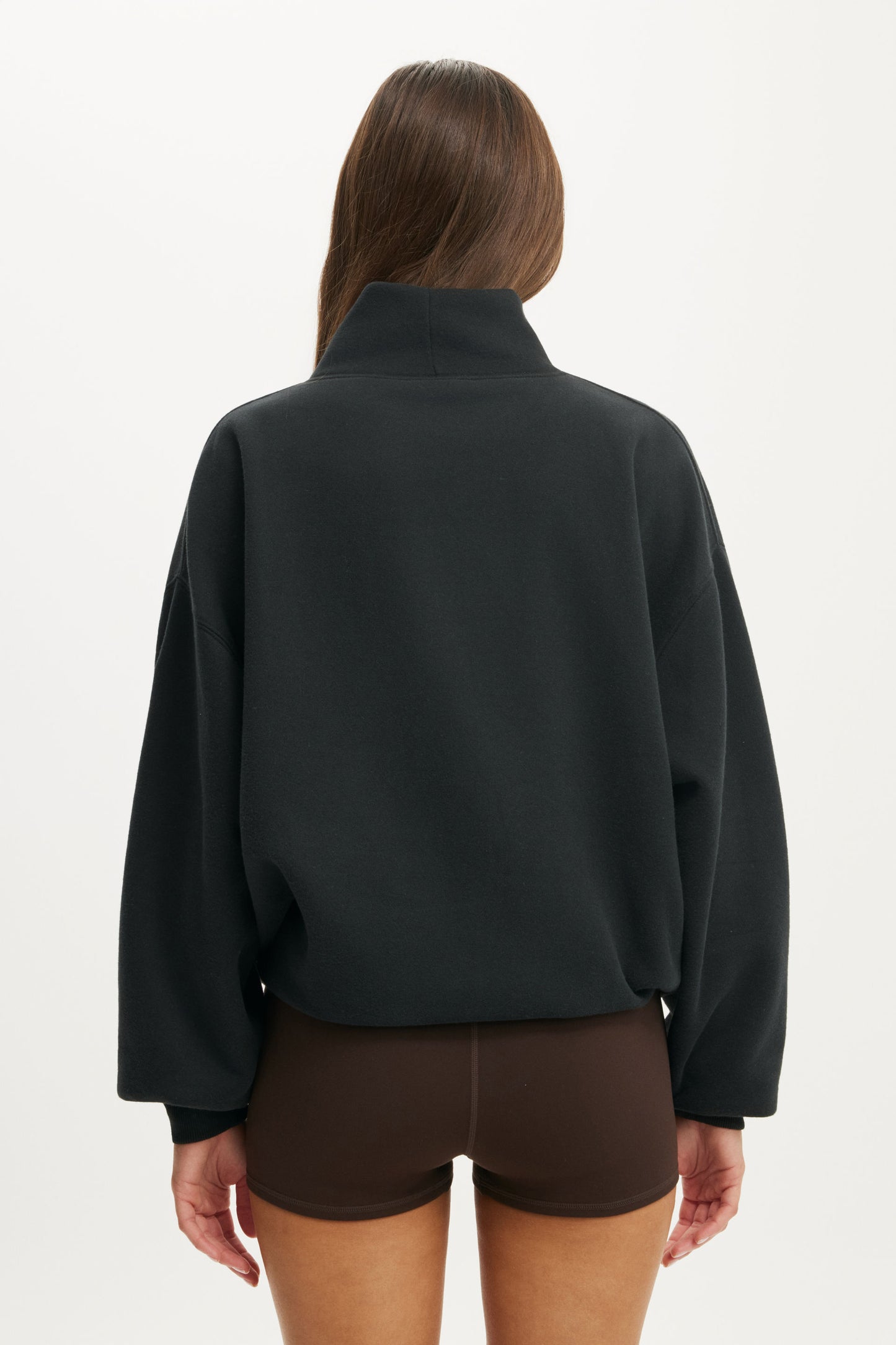 Plush Funnel Neck Sweatshirt